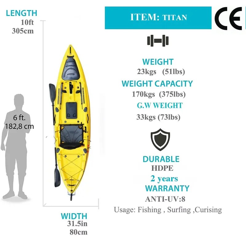 10ft Einzel-Sitz-Angelkajak mi – Fishing Kayak Sit In Bewertung und Preis